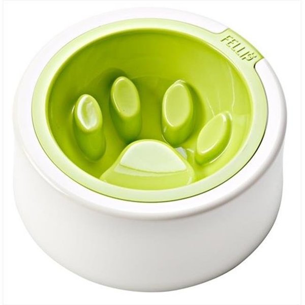 Felli Pet Felli Pet NPA2SB2-1-499-919 Kaleido 5.5 In. Good Manners Pet Bowl  Lime NPA2SB2-1-499-919